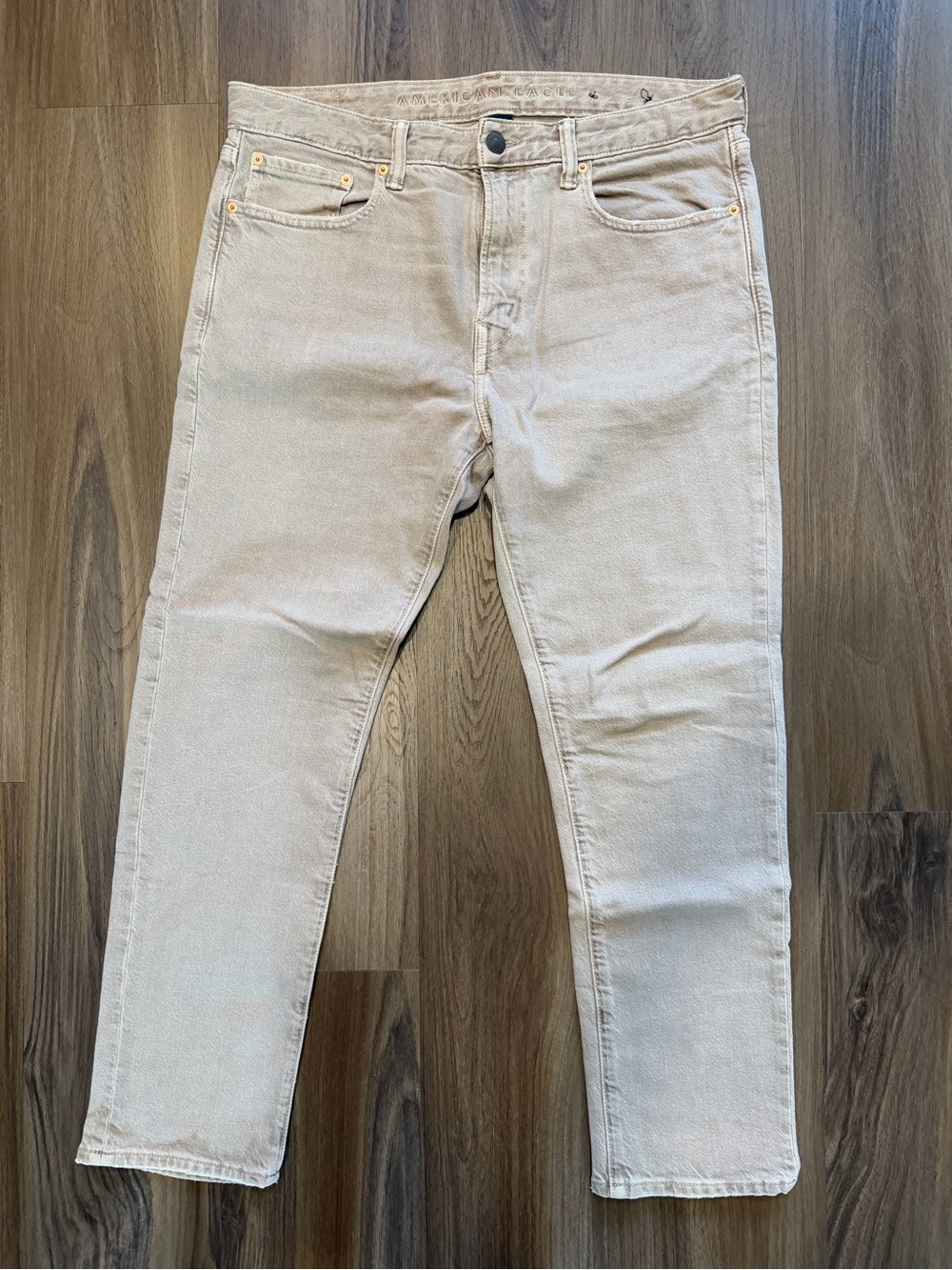 American Eagle Outfitters Slim Flex Jeans in Light Beige